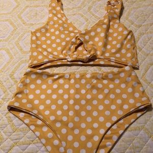 Yellow polka dot bikini